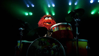 Drummer muppet stage lights drumset - behind them free wallpaper