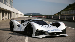 White sports car parked road - 4k uhd image free wallpaper