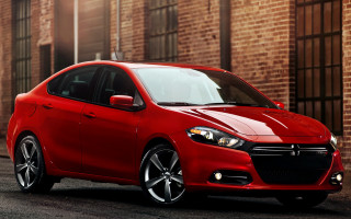 Red car brick building light - side window free wallpaper for desktop