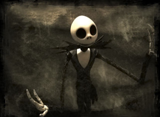 Creepy skeleton knife hand face - adam saks free wallpaper