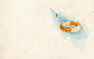 Life preserver floating boat rope - a small boat free wallpaper