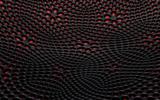 Black red bubbles center fence - kinetic pointillism free wallpaper