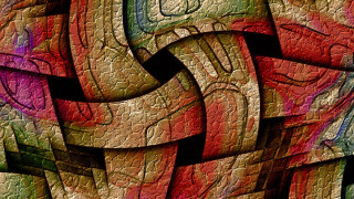 Colorful abstract knot geometric cubist - a cubist painting free wallpaper