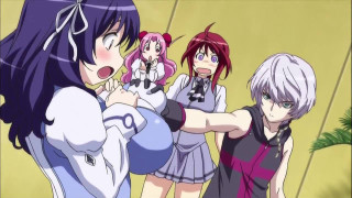 Anime girls palm tree clock - anime free wallpaper