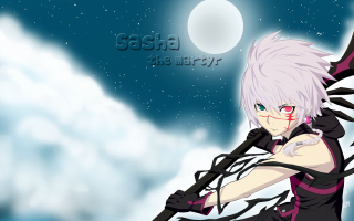 White haired anime sword fullmoon - a full moon sky free wallpaper