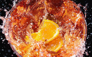 Glass orange juice lemon splash - orange juice free wallpaper