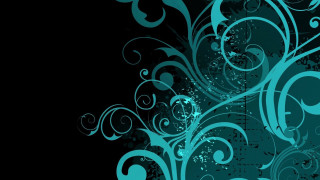 Blue black swirls bubbles night - a blue swirl free wallpaper