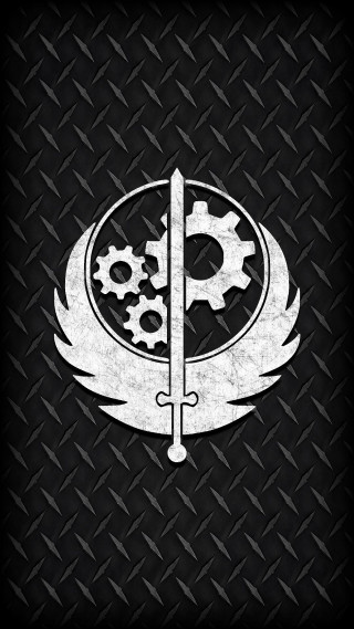 Black white logo gears image - warhammer free wallpaper for mobile
