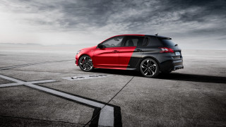 Red black car runway cloudy - the ground below free wallpaper
