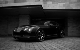 Black bentley parking garage monochrome - a door open free wallpaper