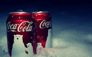 Coca cola cans polar bears - the other free wallpaper