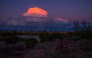 Large cloud dusk sunset colorful - pinkish free wallpaper