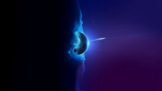 Space blackhole blue object matte - a black hole free wallpaper