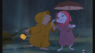 Cartoon character umbrella person raincoat - a lantern free wallpaper for desktop