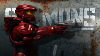 Man red suit gun pointing - unreal engine free wallpaper