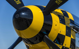 Yellow black plane nose propellers - plane free wallpaper