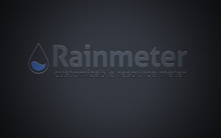 Rainmeter logo black background blue - incoherent free wallpaper