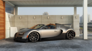 Silver sports car garage wooden - a garage free wallpaper