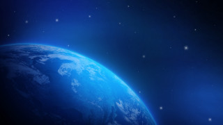 Blue earth stars night sky - a blue earth free wallpaper for desktop