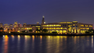 Heidelberg school night cityscape reflection - window free wallpaper for desktop