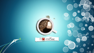 Coffee spoon tag bubbles 3d - anthony devas free wallpaper