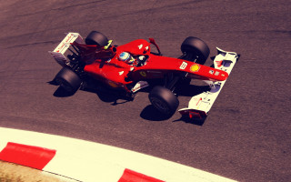 Red racecar front driver bluehair - a red race car free wallpaper