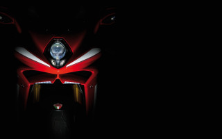 Red motorcycle dark headlights black 2 - a red motorcycle free wallpaper