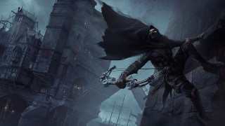 Man black outfit sword dark - bloodborne free wallpaper