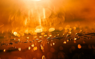 Blurry autumn fire orange background - rain free wallpaper for desktop