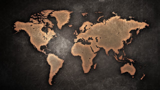 Wooden world map gold faded - a world map free wallpaper