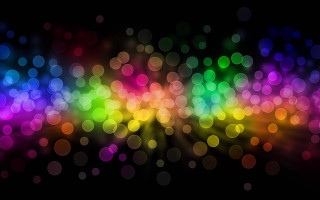 Blurry colorful bokeh city lights - circle of light free wallpaper