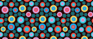 Colorful floral pattern black background - a colorful pattern free wallpaper