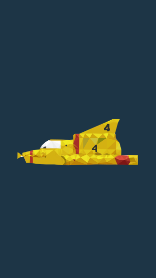 Yellow submarine floating air number - vector free wallpaper