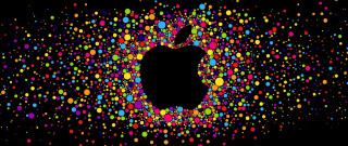 Apple dots black abstract flower - dot free wallpaper for desktop