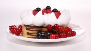 Berry cream cake cherry foody - cream free wallpaper