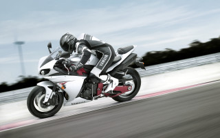 Motorcycle rider track sky trees - a sky background and trees free wallpaper