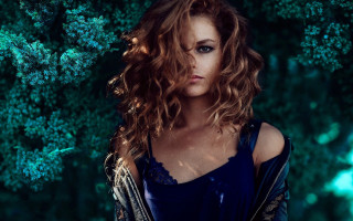 Elina karimova longhair tree green - a blue shirt free wallpaper