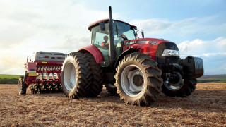 Tractor field clouds sky military - a tractor free wallpaper