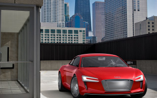 Red car tokyo cityscape skyscraper - tall building free wallpaper