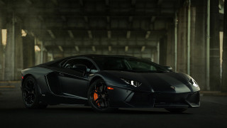 Black sports car parking garage 2 - the ceiling free wallpaper