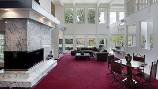 Living room fireplace red carpet - a red rug free wallpaper