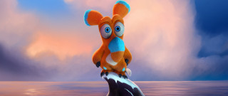 Stuffed animal rock water cloudy - cliff childs free wallpaper