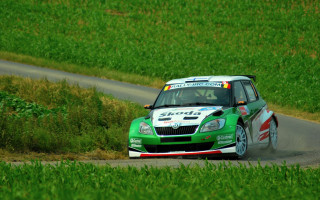 Green car road field fence - thierry doizon free wallpaper