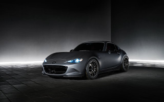 Gray sports car dark room 2 - a light free wallpaper for desktop