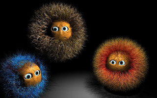 Three balls eyes hair shadow - three ball free wallpaper