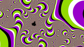 Swirly illusion fractal apple logo - fractal free wallpaper