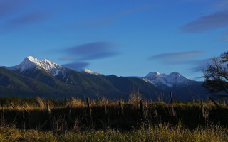 Mountain range fence tall grass - murata range free wallpaper for desktop
