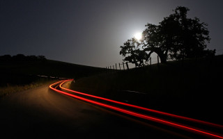Long exposure car night road - long exposure free wallpaper