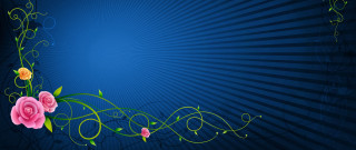 Blue roses vines bouquet gothic - a white rose free wallpaper