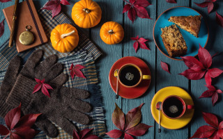 Autumn leaves butterfly food gloves - autumn free wallpaper for desktop